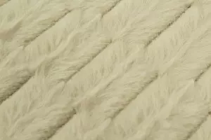 TISSU FAUSSE FOURRURE EFFET TEXTURÉ BEIGE