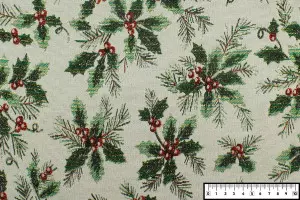 TISSU JACQUARD NOEL HOUX LUREX OR