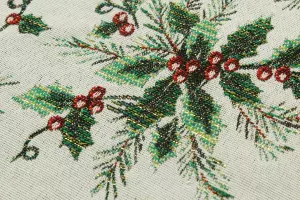 TISSU JACQUARD NOEL HOUX LUREX OR