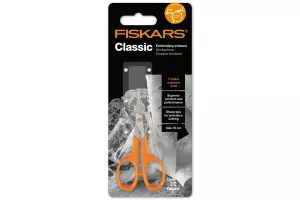 CISEAUX FISKARS CLASSIC CURVED BRODERIE LAMES COURBÉES 10 CM