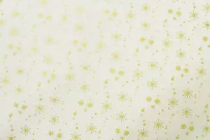 TISSU COTON NOEL FLOCONS POIS BLANC