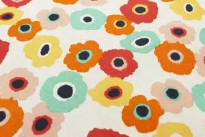 TISSU COTON FLORAL SEVENTIES