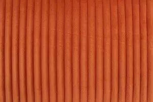 TISSU VELOURS LARGES COTES TERRACOTTA