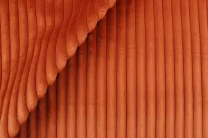 TISSU VELOURS LARGES COTES TERRACOTTA