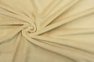 TISSU DOUDOU UNI FIN CRÈME