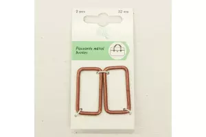 PASSANT METAL 32MM*2 OR ROSE