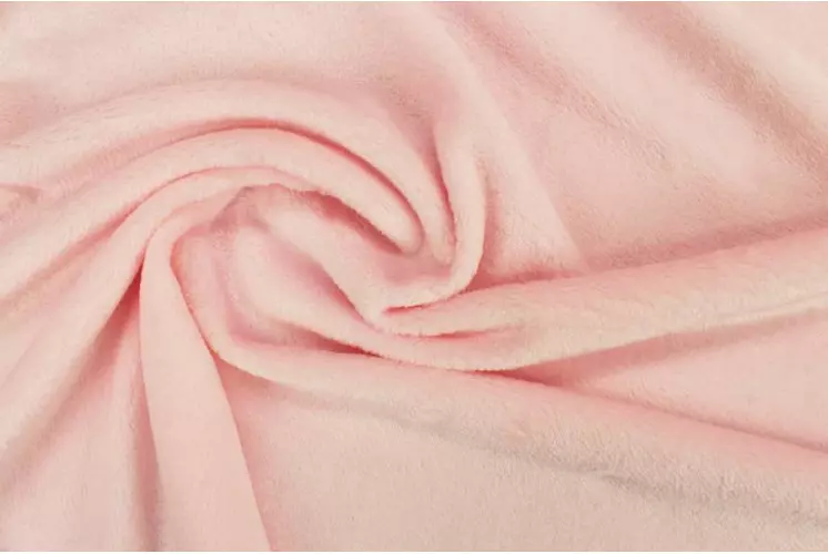 TISSU DOUDOU UNI FIN ROSE PÂLE