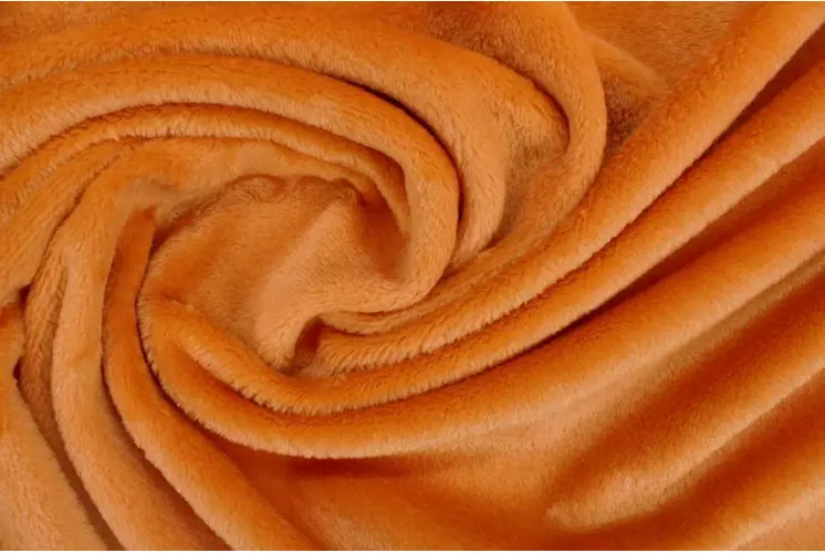 TISSU DOUDOU UNI FIN ORANGE