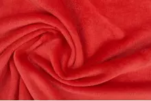 TISSU DOUDOU UNI FIN ROUGE