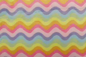 TISSU DOUDOU ZIG ZAG MULTICOLORE