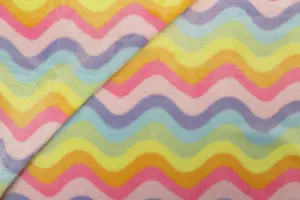 TISSU DOUDOU ZIG ZAG MULTICOLORE