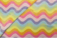 TISSU DOUDOU ZIG ZAG MULTICOLORE