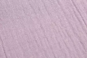 TISSU COTON DOUBLE GAZE GAUFRÉE LILAS