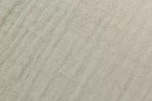 TISSU COTON DOUBLE GAZE GAUFRÉE GRIS CLAIR