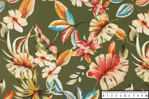 TOILE NAPPAGE ANTI-TACHES TROPICAL KAKI