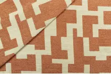 TISSU JACQUARD LABYRINTHE MARSALA