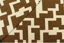 TISSU JACQUARD LABYRINTHE MARRON