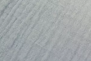 TISSU COTON DOUBLE GAZE GAUFRÉE BLEU BALTIQUE