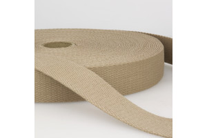 SANGLE COTON TAUPE 30 MM