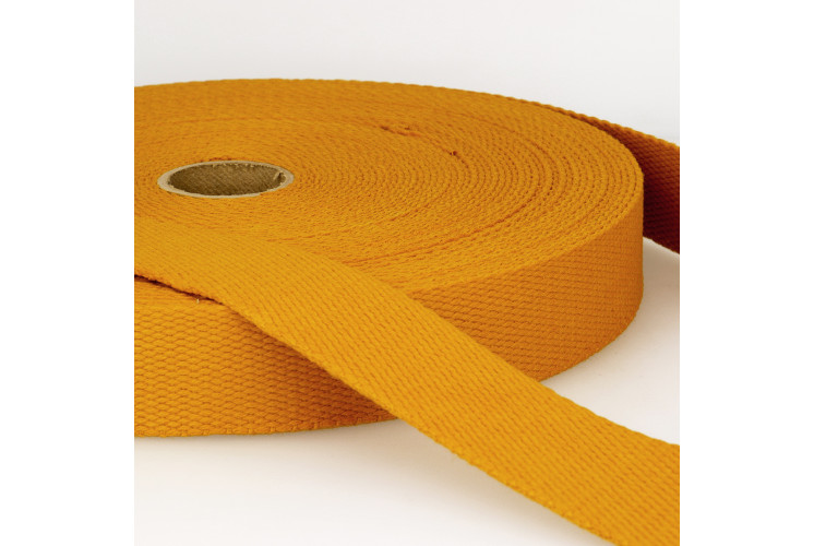 SANGLE COTON MOUTARDE 30 MM
