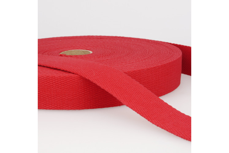 SANGLE COTON ROUGE 30 MM