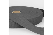 SANGLE COTON 40 MM GRIS NOIR