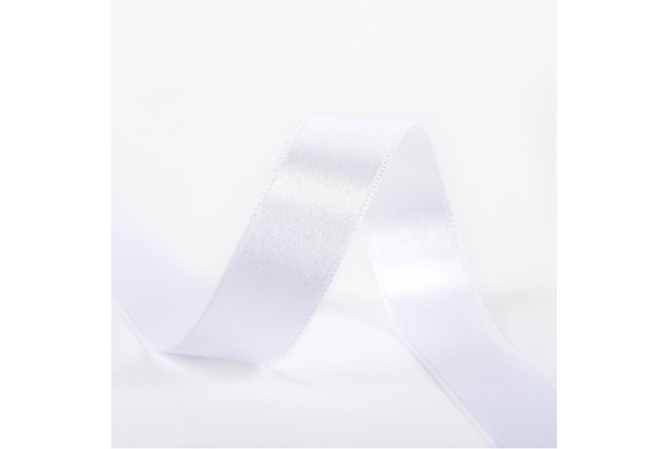 RUBAN SATIN DOUBLE FACE 66 MM BLANC