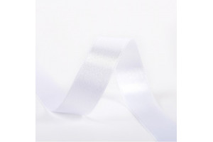 RUBAN SATIN DOUBLE FACE 66 MM BLANC