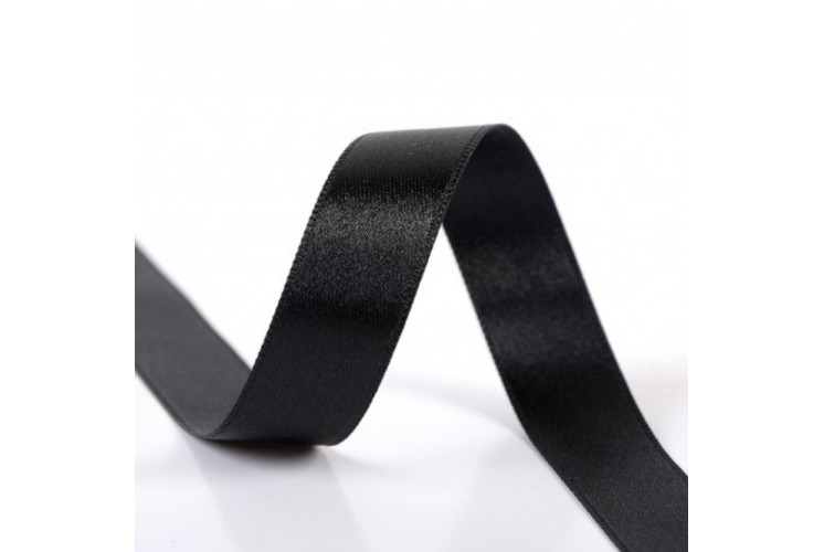 RUBAN SATIN DOUBLE FACE 95 MM NOIR